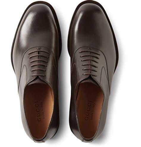 gucci classic leather oxford shoes